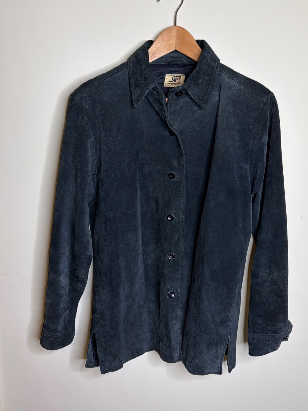 Vintage Genuine Leather Suede Jacket Button Down Shacket Size Small